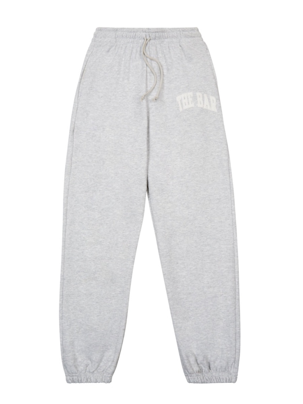 THE BAR VARSITY SWEATPANTS LT HEATHER GREY / WHITE